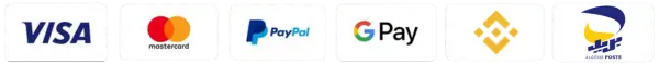Visa, Mastercard, PayPal, Google Pay, Binance and Algérie Poste
